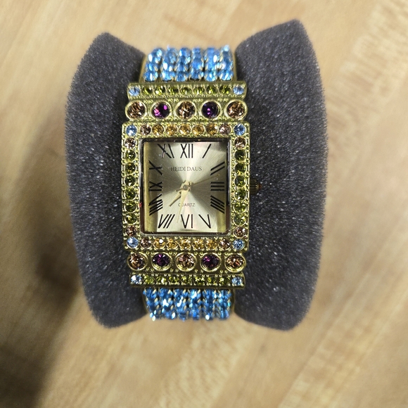Heidi Daus Gold and Blue Women's Watch